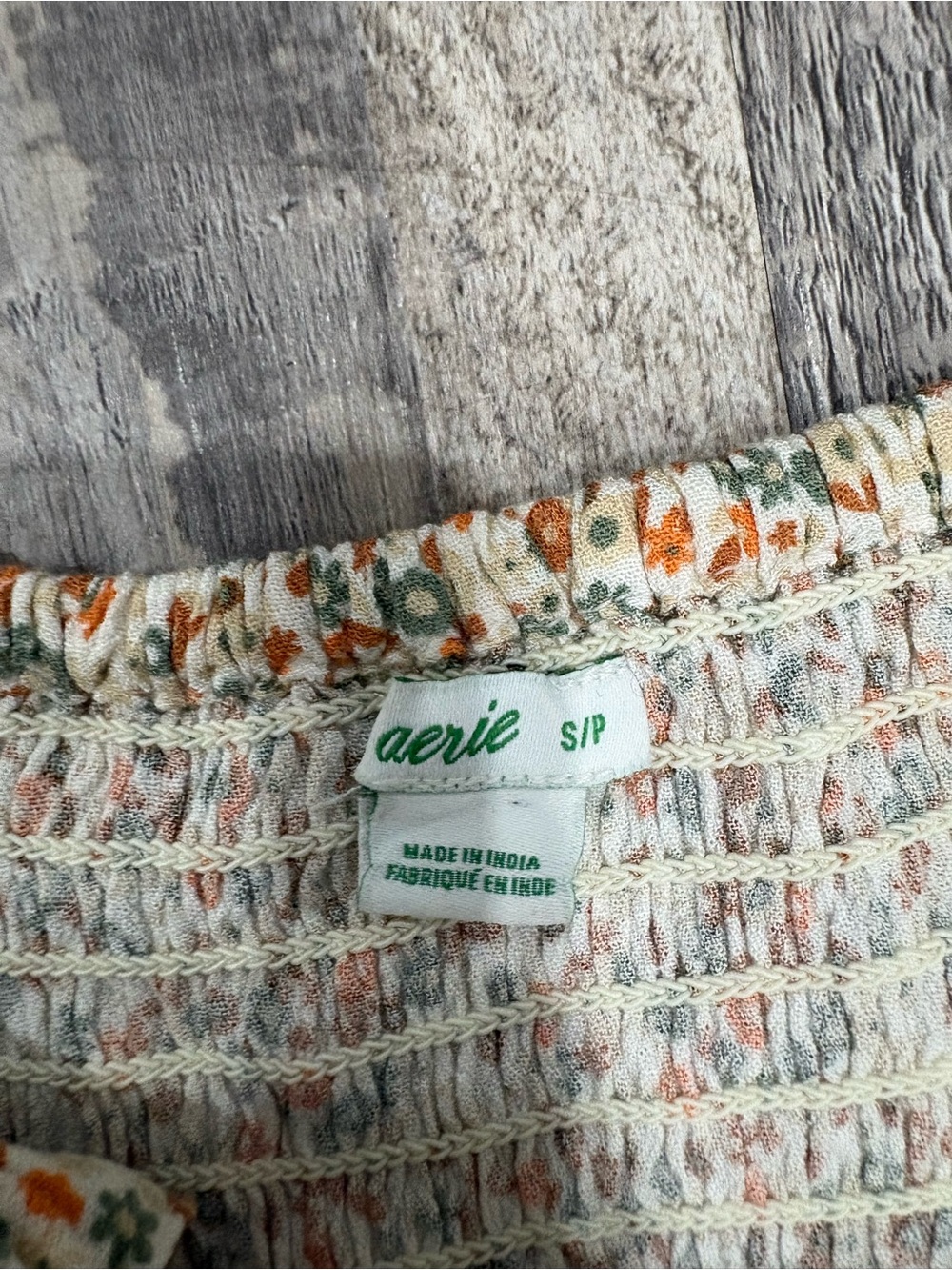 Aerie Smocked Ditzy Floral Midi Dress Small - Picture 3 of 5